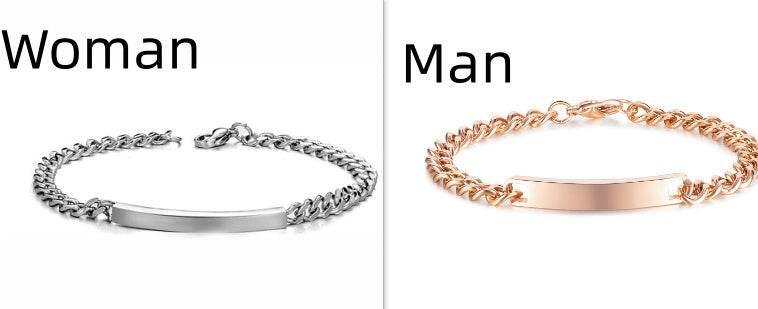 Titanium Steel Curved Plate Rose Gold Plated Men's And Women's Bracelet Bracelet - P12 Hub Europe