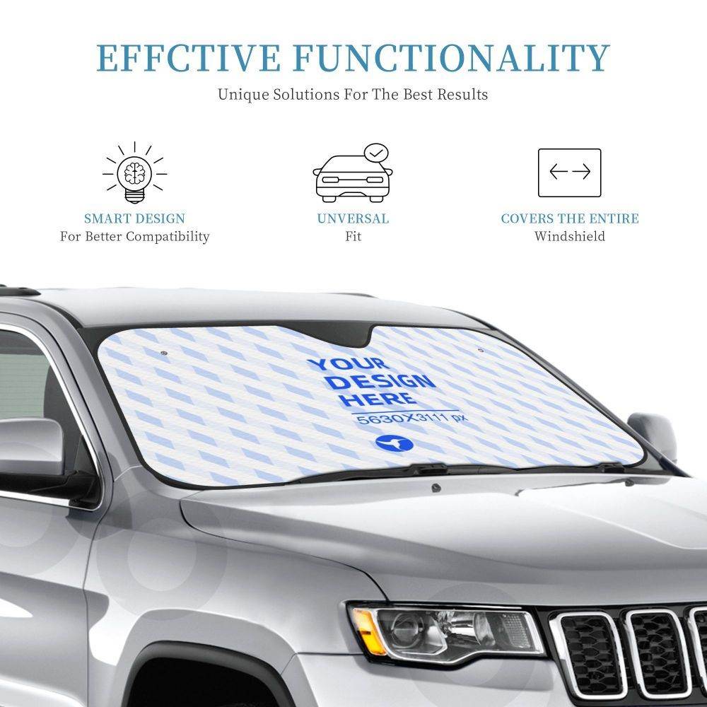 Aluminum Foil Car Windshield Sun Visor - P12 Hub Europe