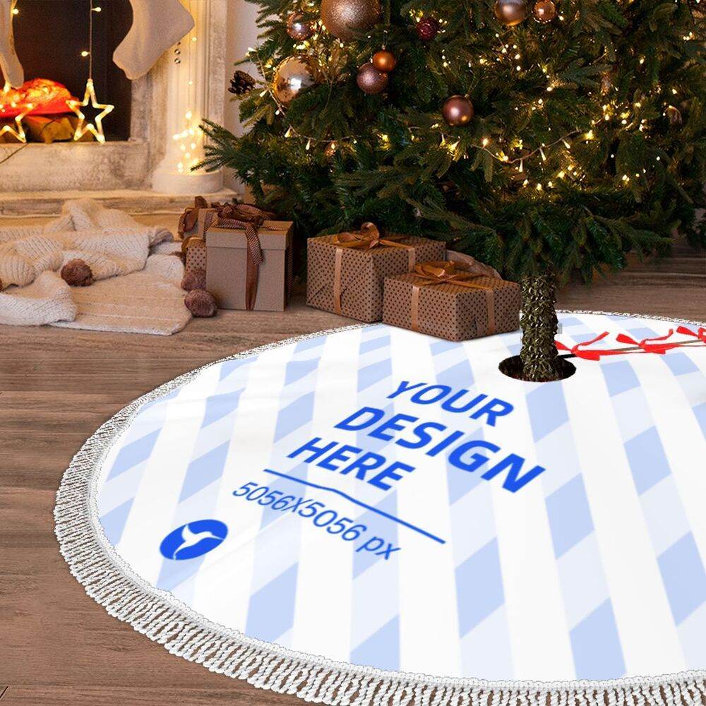 Fringed Edge Christmas Tree Padded Apron - P12 Hub Europe