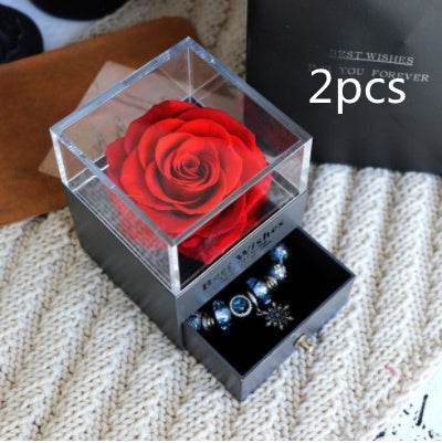 Eternal Flower Rose Jewelry Box for Birthday Presents Valentines Day Wedding Gift - P12 Hub Europe