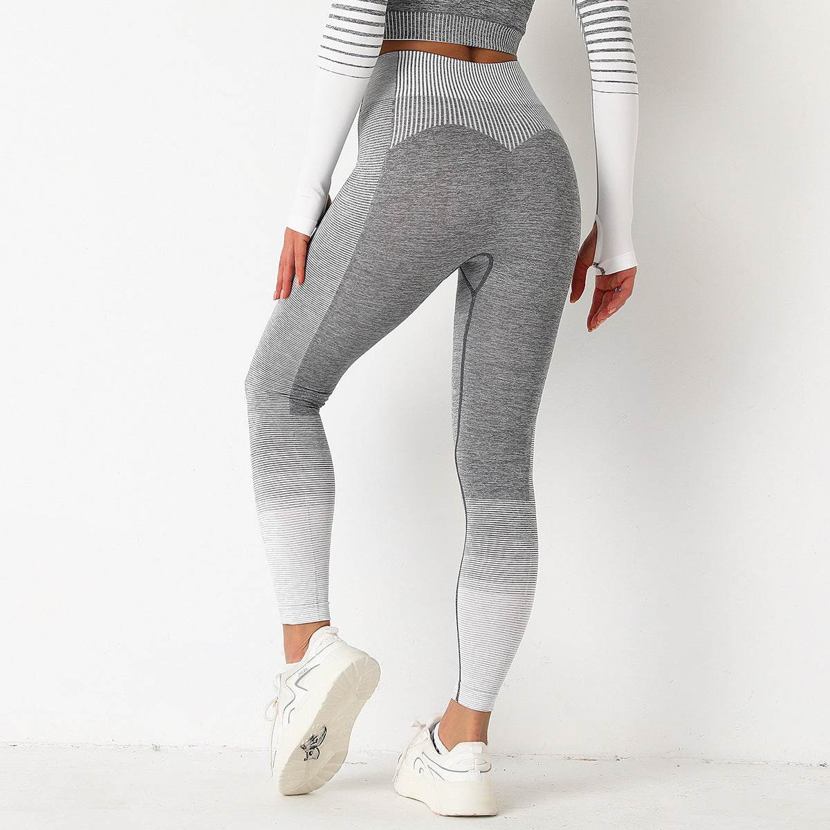Seamless Striped Knitted Yoga Fitness Pants - P12 Hub Europe