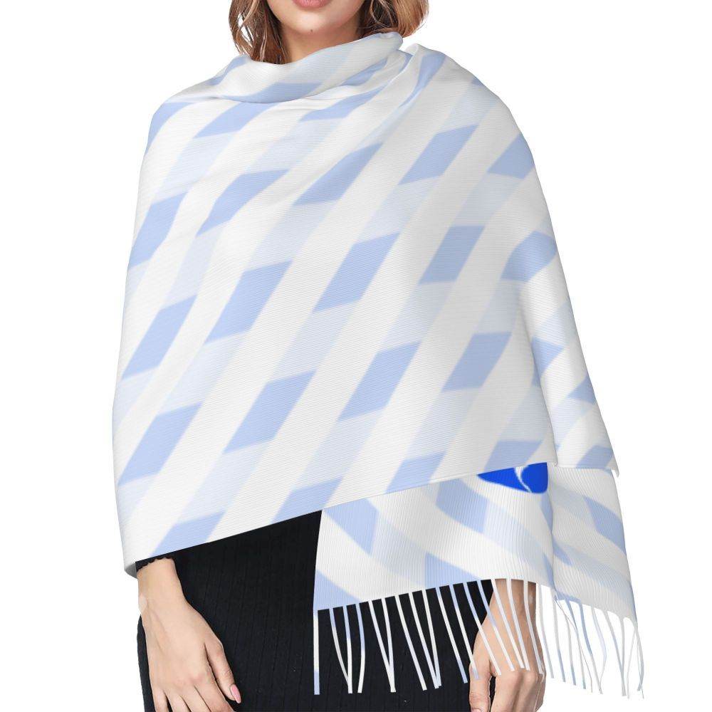 Vertical Faux Cashmere Warm Fringe Scarf - P12 Hub Europe