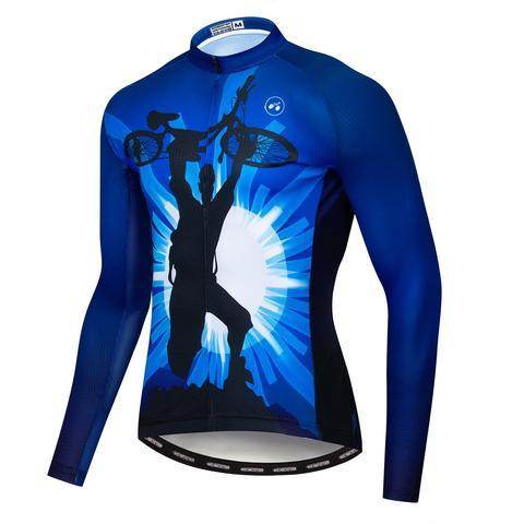 Customizable Men's Long Sleeve Cycling Jerseys With Fleece - P12 Hub Europe