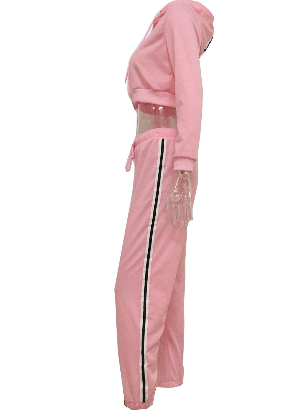 Cotton Sportswear Suit Short Hooded Sweatshirt and Straight Pants Custom Logo Print - P12 Hub Europe