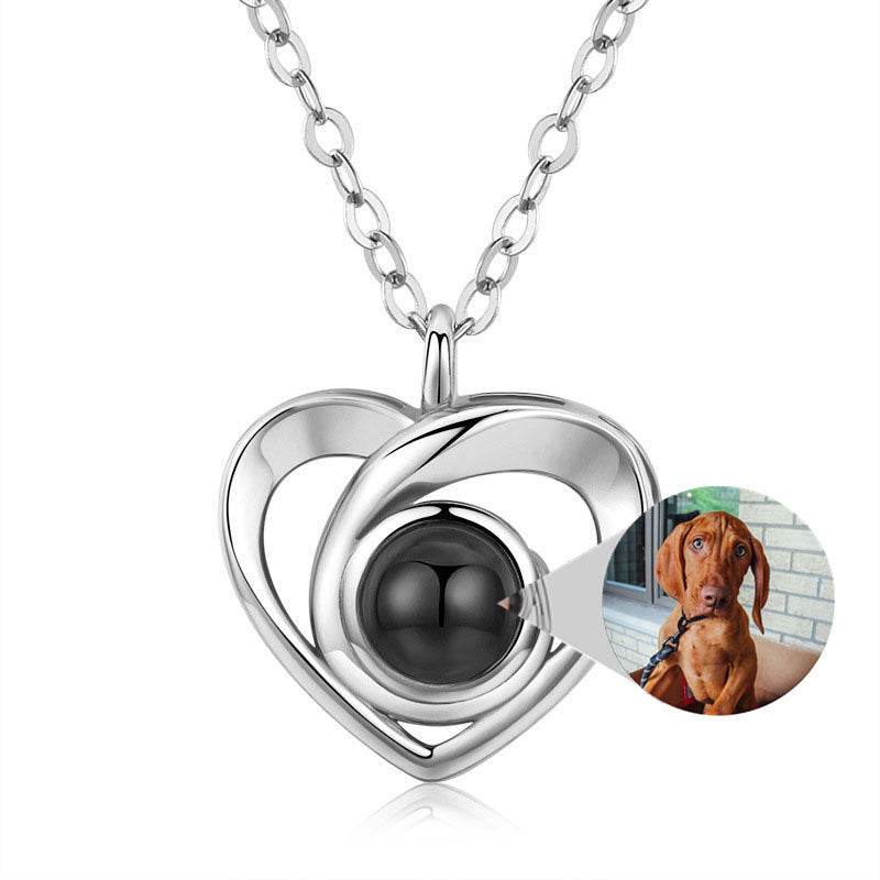 S925 Silver Romantic Photo Projection Necklace Heart Shaped Pendant Necklace - P12 Hub Europe