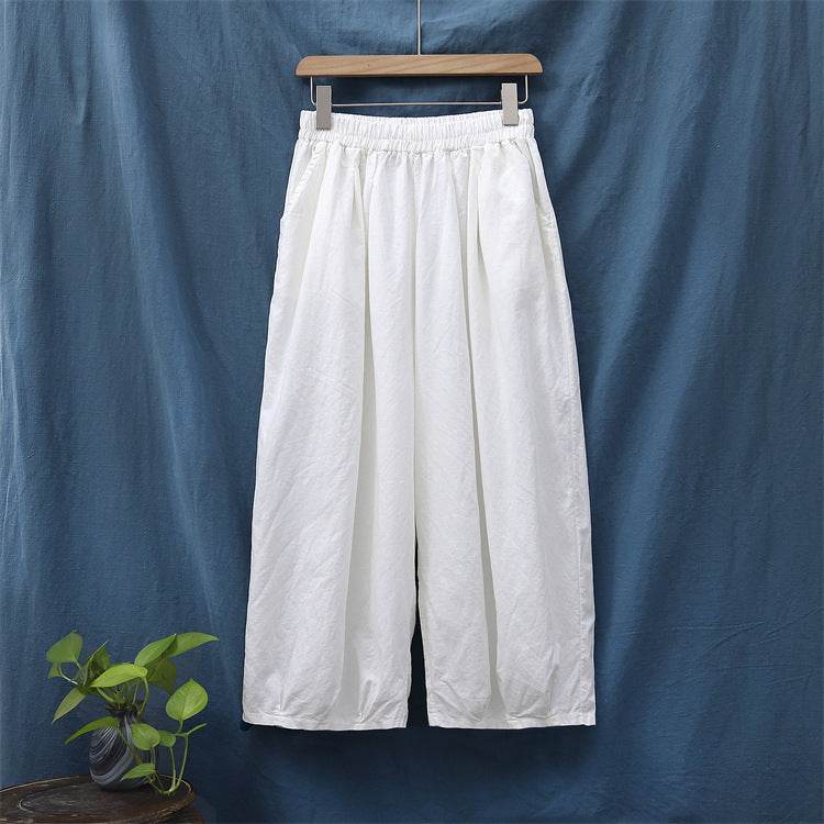 Cotton Linen Women's Sand Washed Linen Bloomers - P12 Hub Europe