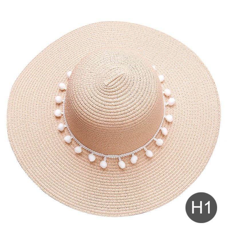Fashion Personalized Custom Embroidery Beach Hat Your Name Text Logo Women Sun Hat Palm Straw Hat - P12 Hub Europe