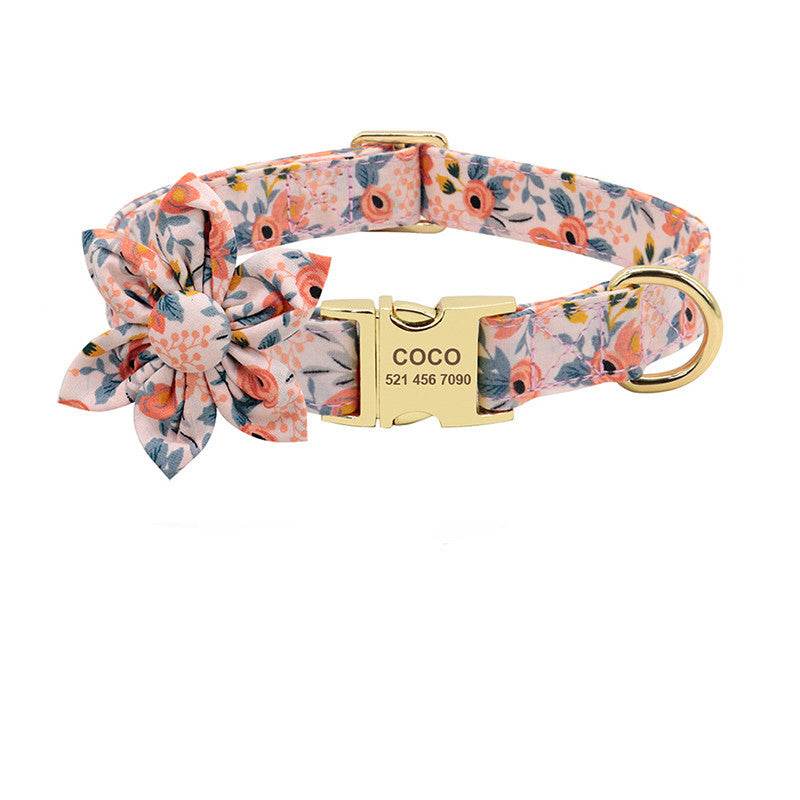 Fashion Printed Dog Collar Personalized Nylon Dog Collar Custom Pet Puppy Cat Collars Engraved ID Tag Collars Dog Accessories - P12 Hub Europe