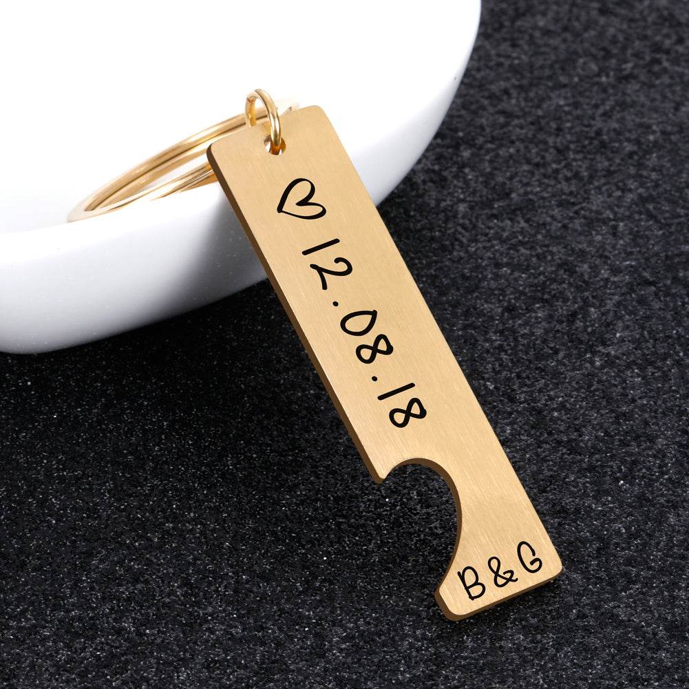 Customized Couples Keychain Boyfriend Girlfriend Keyring Husband Anniversary Valentine Day Gift - P12 Hub Europe