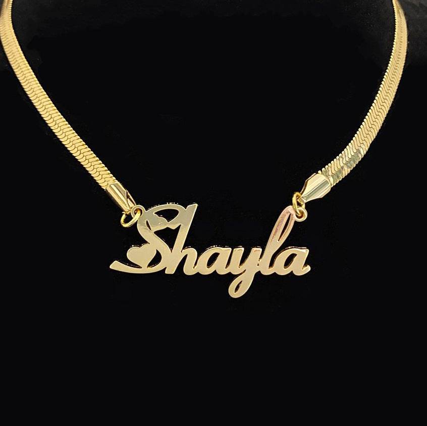 Wind Blade Necklace Custom Name Stainless Steel Name Snake Chain Necklace For Women Jewelry Gift - P12 Hub Europe