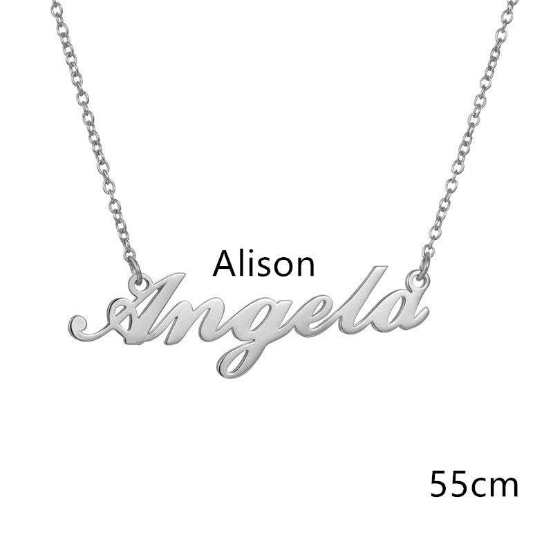 Necklace Alloy Pendant Font Fascinating Pendant Custom Name Necklace Personalized Necklace - P12 Hub Europe