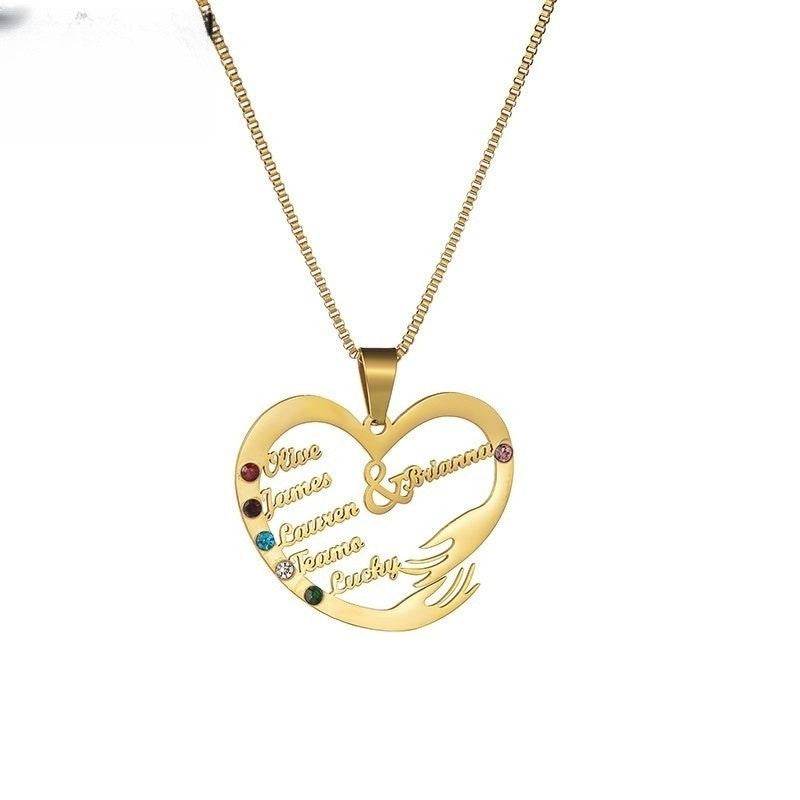 Stainless Steel English Alphabet Heart Set Zircon Pendant Personality Diy Name Necklace - P12 Hub Europe