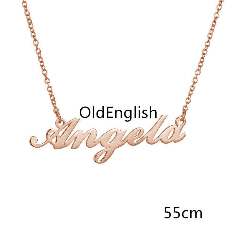 Necklace Alloy Pendant Font Fascinating Pendant Custom Name Necklace Personalized Necklace - P12 Hub Europe