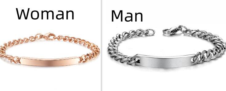 Titanium Steel Curved Plate Rose Gold Plated Men's And Women's Bracelet Bracelet - P12 Hub Europe