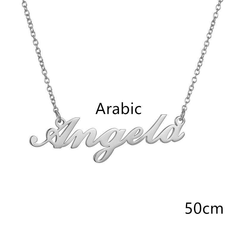 Necklace Alloy Pendant Font Fascinating Pendant Custom Name Necklace Personalized Necklace - P12 Hub Europe