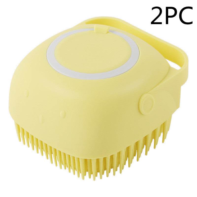 Silicone Dog Bath Massage Gloves Brush Pet Cat Bathroom Cleaning Tool Comb Brush For Dog Can Pour Shampoo Dog Grooming Supplies - P12 Hub Europe