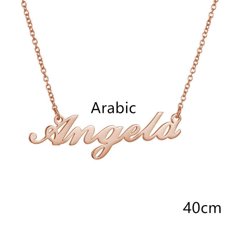 Necklace Alloy Pendant Font Fascinating Pendant Custom Name Necklace Personalized Necklace - P12 Hub Europe