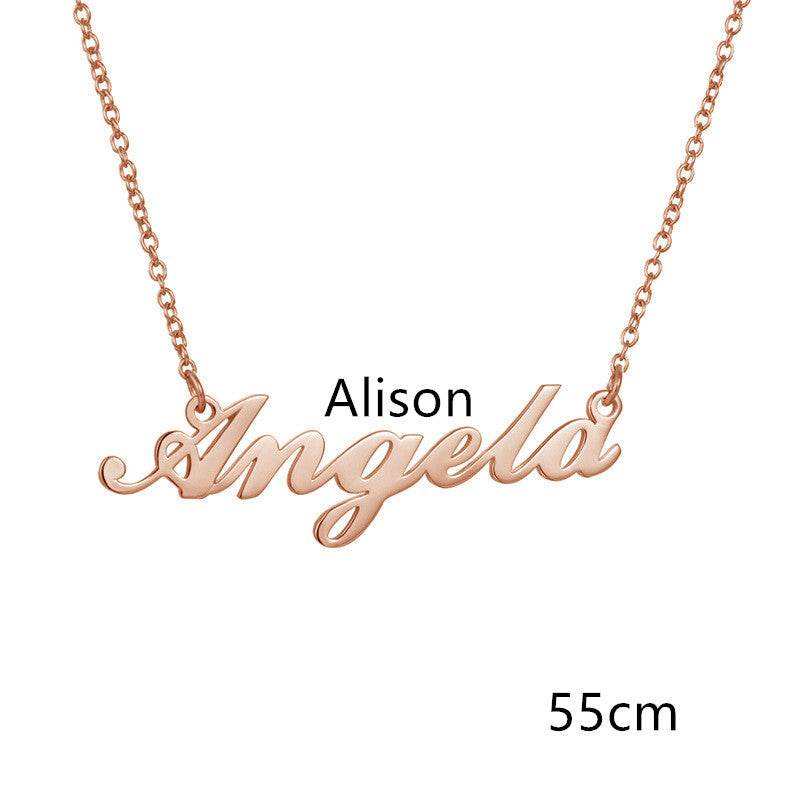 Necklace Alloy Pendant Font Fascinating Pendant Custom Name Necklace Personalized Necklace - P12 Hub Europe