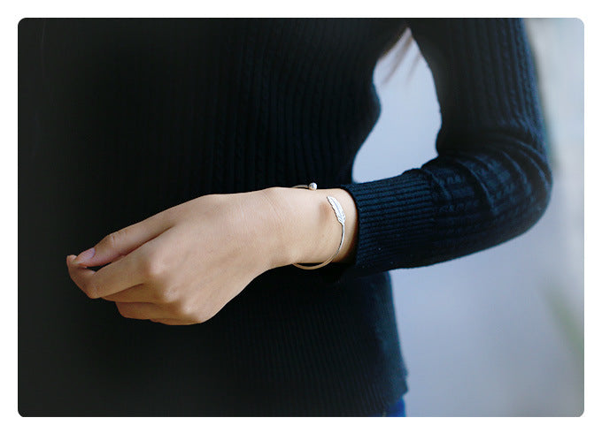 S925 Sterling Silver Leaf Bracelet