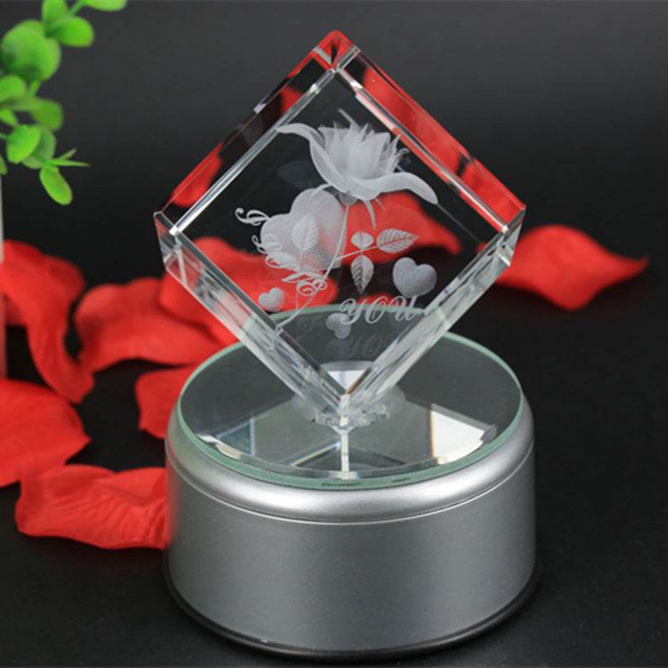 3D Crystal Inner Carved Rose Ornaments - P12 Hub Europe