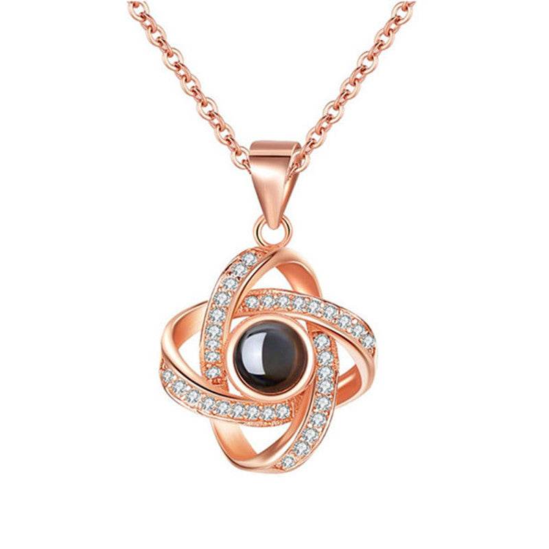 Original Projection Necklace Jewelry Gift with Hidden Love Words for Women - P12 Hub Europe