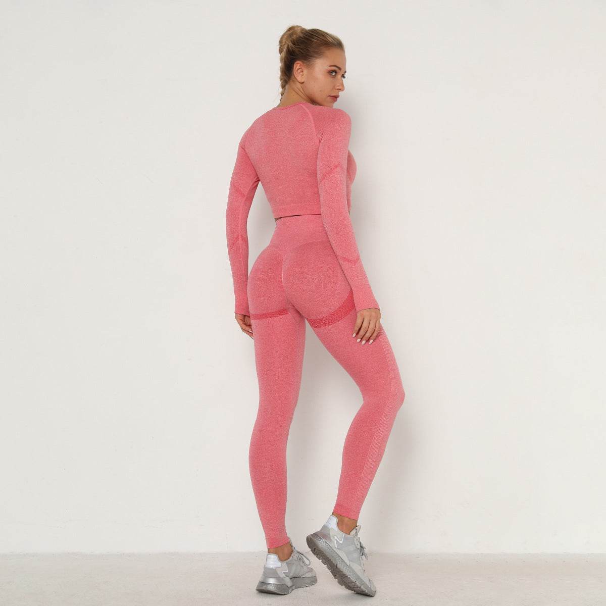 High-waisted And Slim-fitting Long-sleeved Yoga Suit - P12 Hub Europe