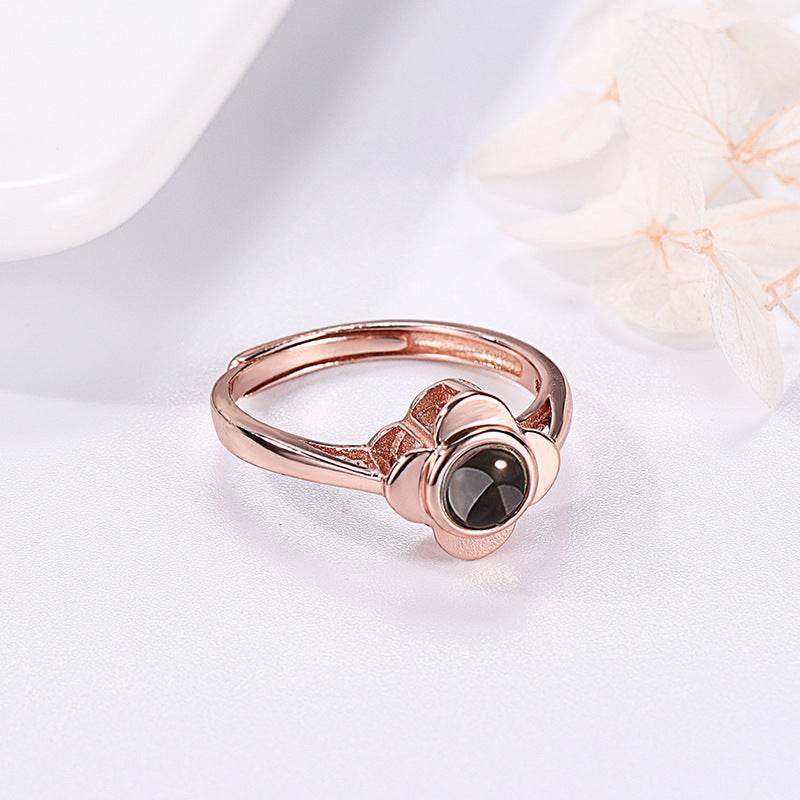 Projection Ring for Women Adjustable Couple Rings Flower Shape - P12 Hub Europe