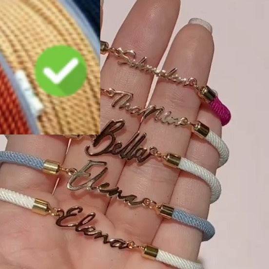 Personalized Colorful Rope Chain Custom Name Bracelet Personalized Adjustable Name Jewelry For Girls - P12 Hub Europe