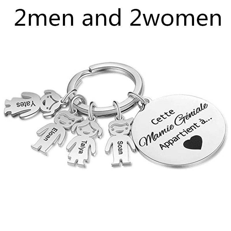 Stainless Steel Boy And Girl Keychain - P12 Hub Europe