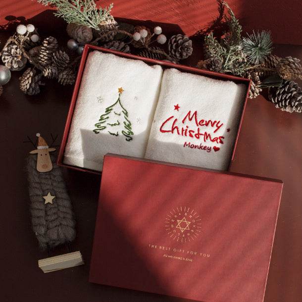 Customized Christmas Gift Name Enterprise Handheld Gift Pure Cotton Absorbent Towel - P12 Hub Europe
