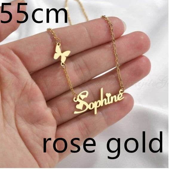 Necklace Alloy Pendant Font Fascinating Pendant Custom Name Necklace Personalized Necklace - P12 Hub Europe