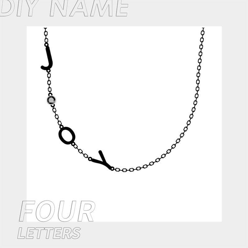 Stainless Steel 26 English Letter Name Necklace - P12 Hub Europe