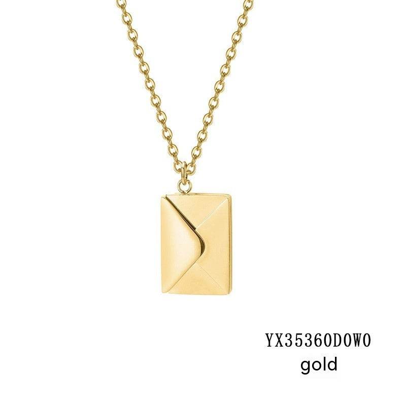 Valentine's Day Gift Envelope Engraved Necklace - P12 Hub Europe