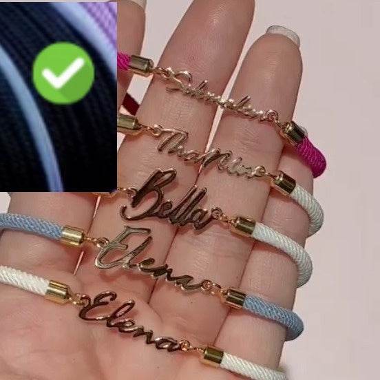 Personalized Colorful Rope Chain Custom Name Bracelet Personalized Adjustable Name Jewelry For Girls - P12 Hub Europe