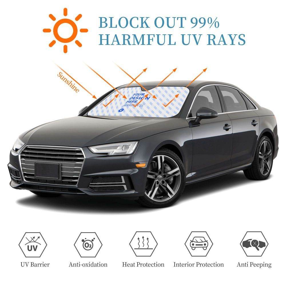 Aluminum Foil Car Windshield Sun Visor - P12 Hub Europe