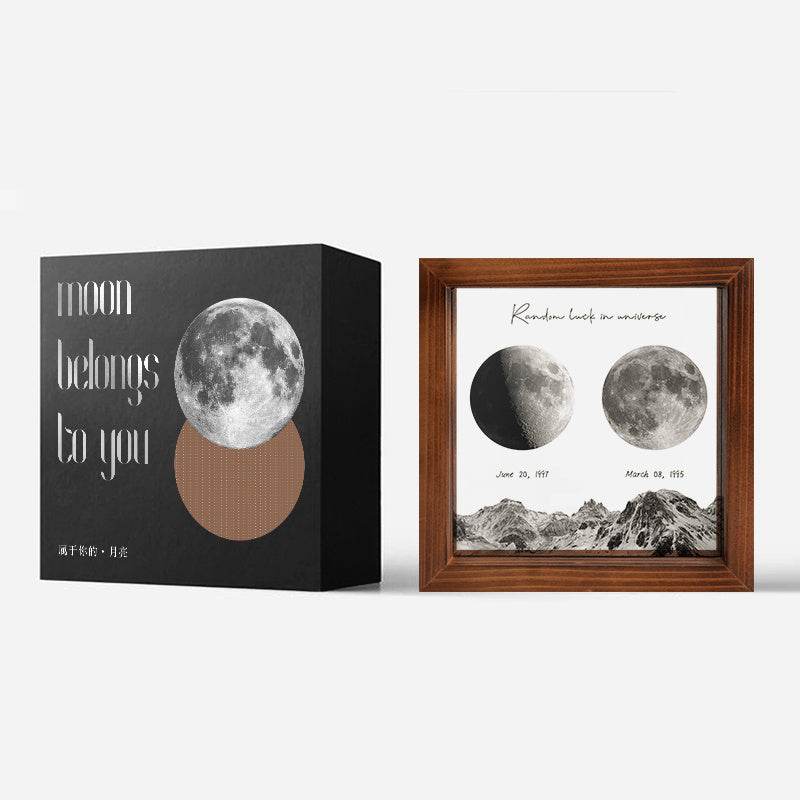 Customized Transparent Moon Frame For Couples On The Day Of Birth - P12 Hub Europe