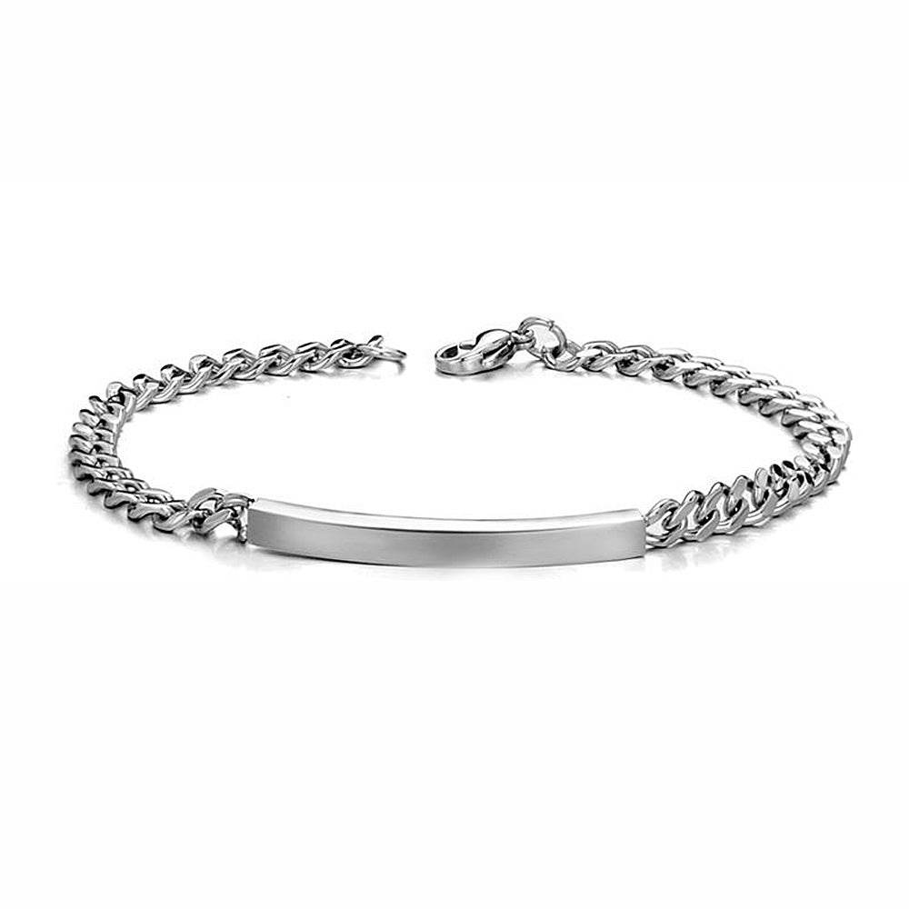 Titanium Steel Curved Plate Rose Gold Plated Men's And Women's Bracelet Bracelet - P12 Hub Europe
