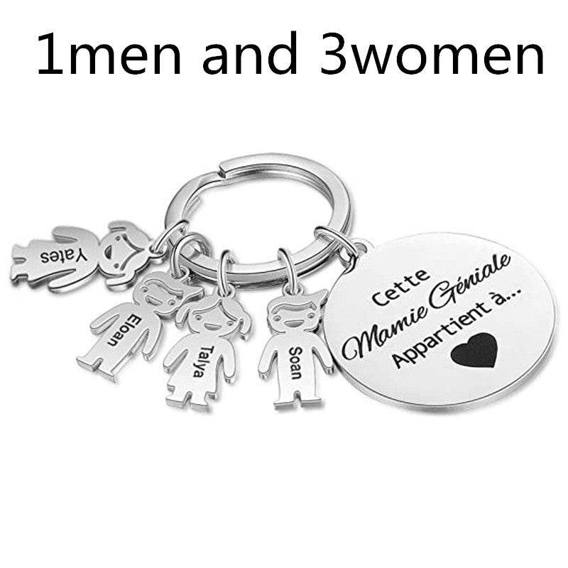 Stainless Steel Boy And Girl Keychain - P12 Hub Europe
