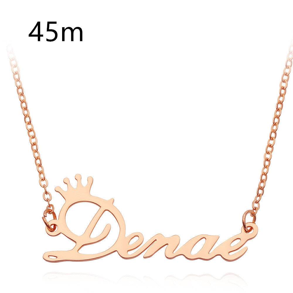 Necklace Alloy Pendant Font Fascinating Pendant Custom Name Necklace Personalized Necklace - P12 Hub Europe