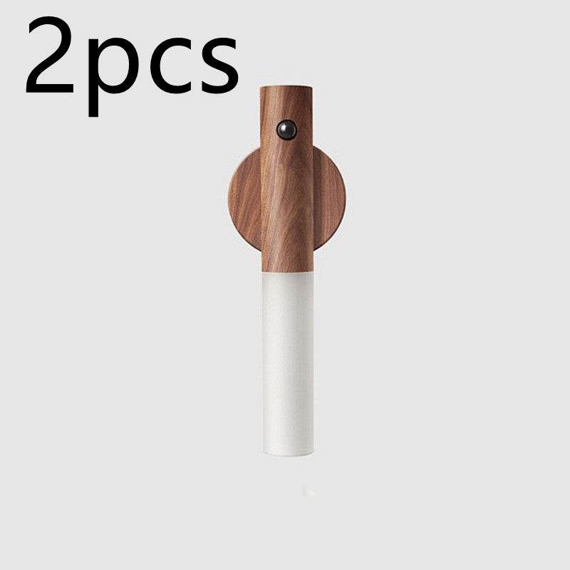 Auto LED USB Magnetic Wood Wireless Night Light Corridors Porch Lights PIR Motion Sensor Wall Light Cabinet Lamp - P12 Hub Europe