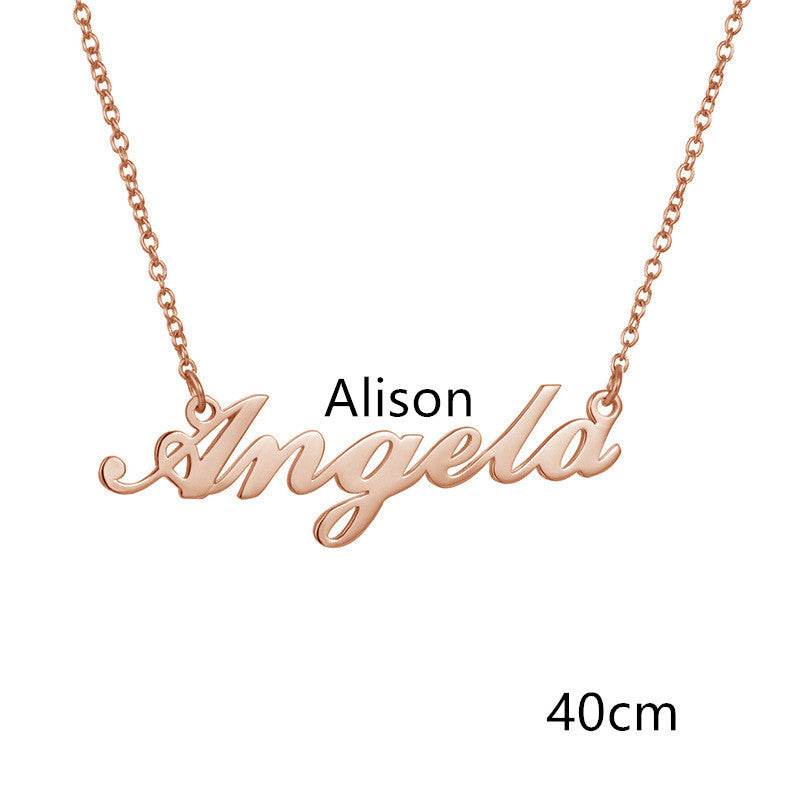 Necklace Alloy Pendant Font Fascinating Pendant Custom Name Necklace Personalized Necklace - P12 Hub Europe