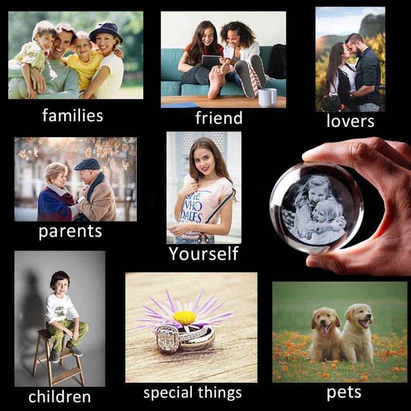 Personalized Glass Photo Frame Ball - P12 Hub Europe