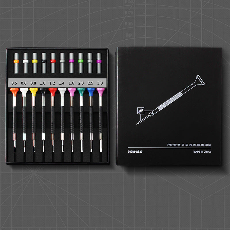 Repair Watch Hardware Tools Repair Watch Glasses Precision Cross And Straight Manual Screwdriver 10-piece Screwdriver