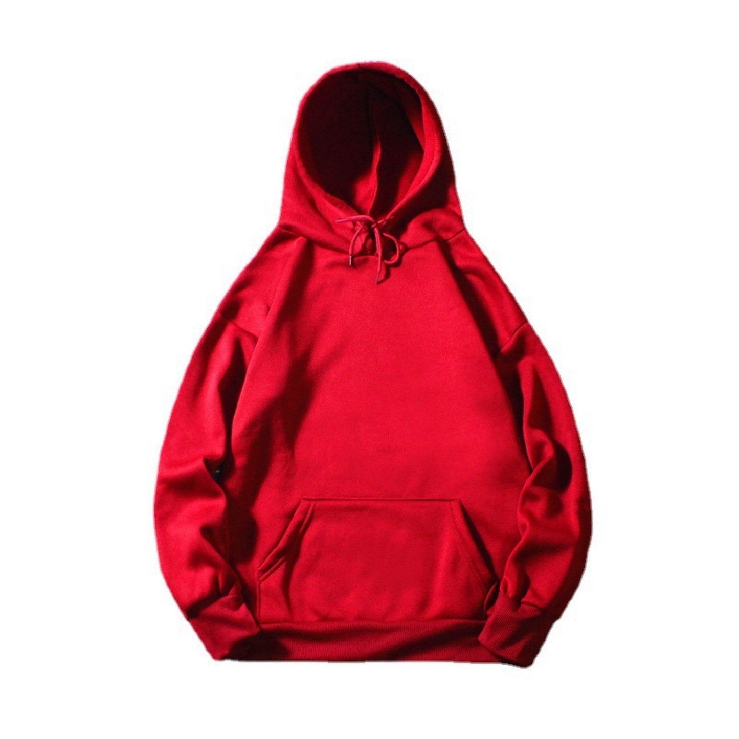Loose Blank Hoodie With Plush Solid Color - P12 Hub Europe