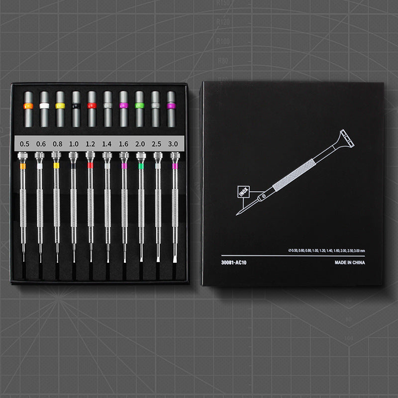 Repair Watch Hardware Tools Repair Watch Glasses Precision Cross And Straight Manual Screwdriver 10-piece Screwdriver
