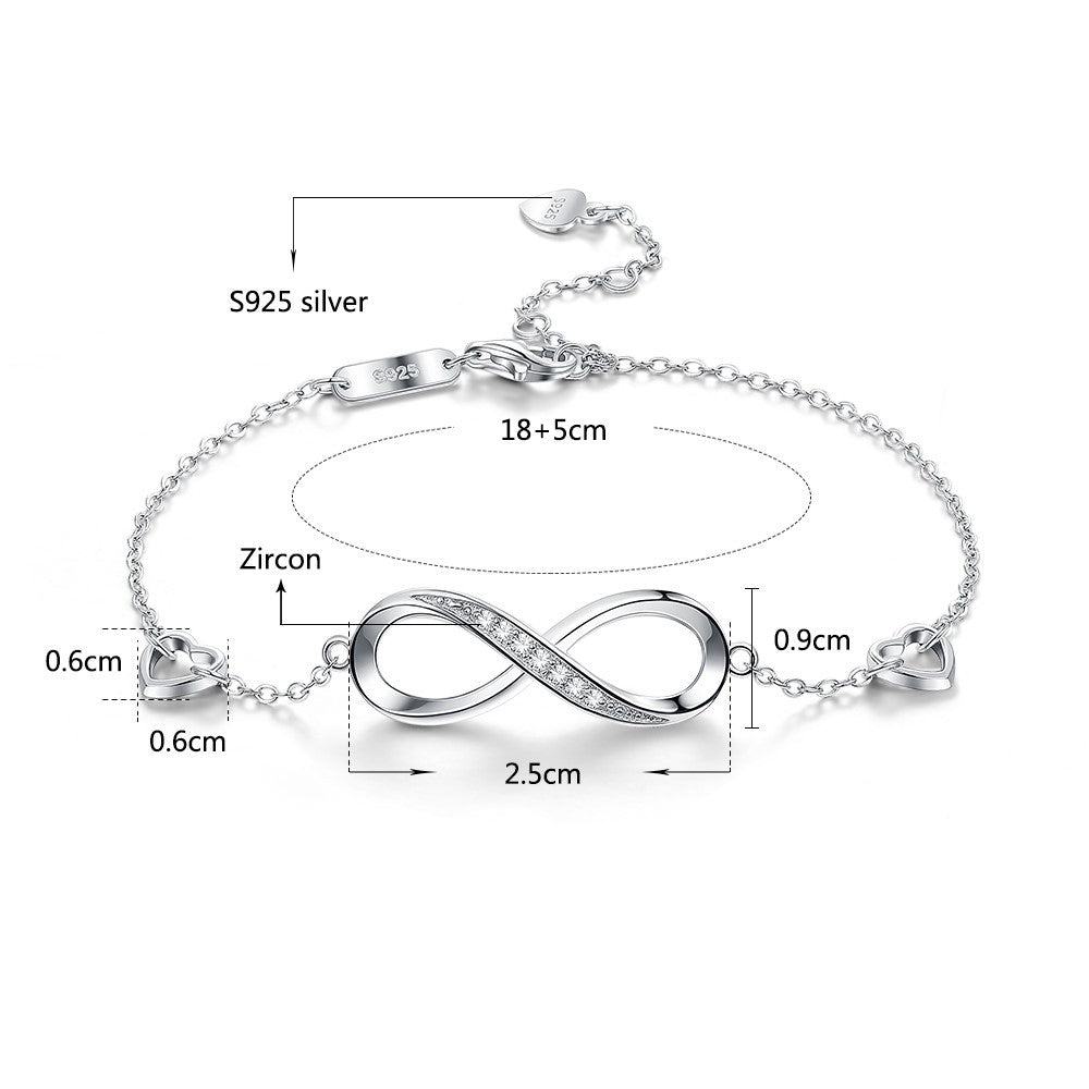 Sterling Silver 8 Bracelet Bracelet Female Silver Jewelry