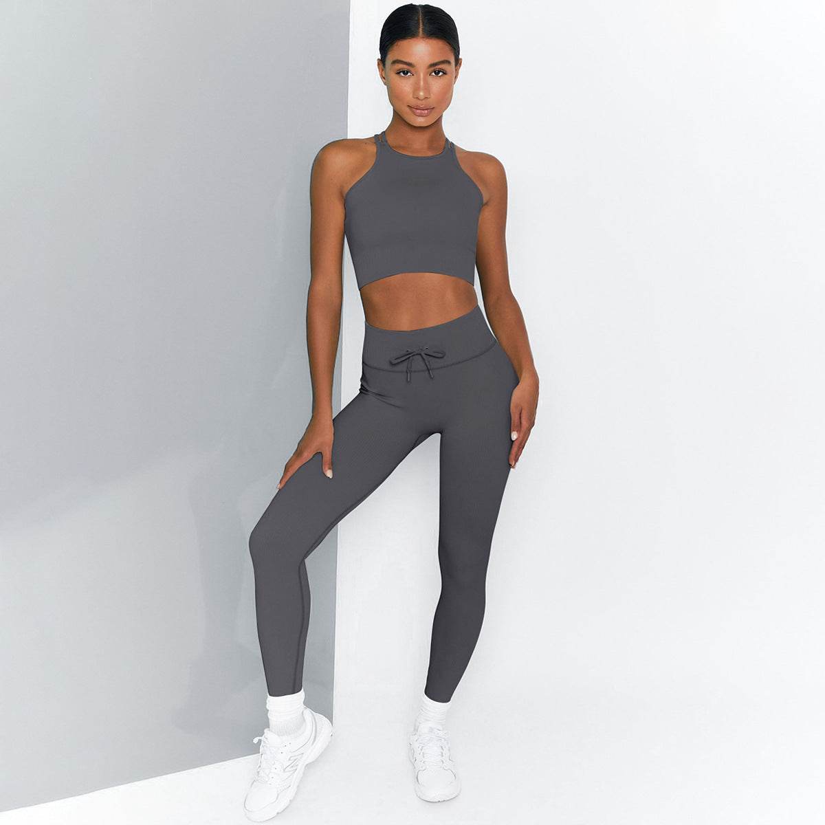 Fashion Casual Solid Color Knitted Yoga Suit - P12 Hub Europe
