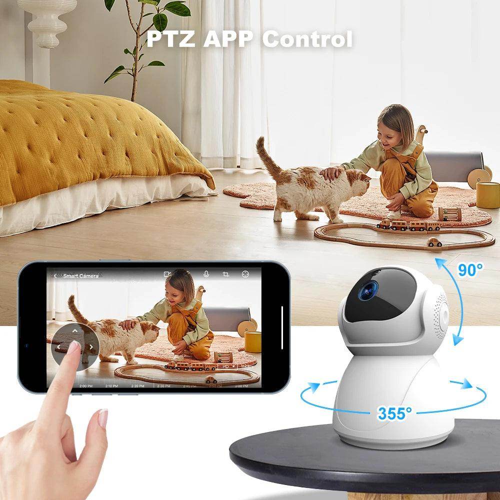 Camera FHD WiFi PTZ Auto Tracking, Baby Monitor, Alexa - P12 Hub Europe