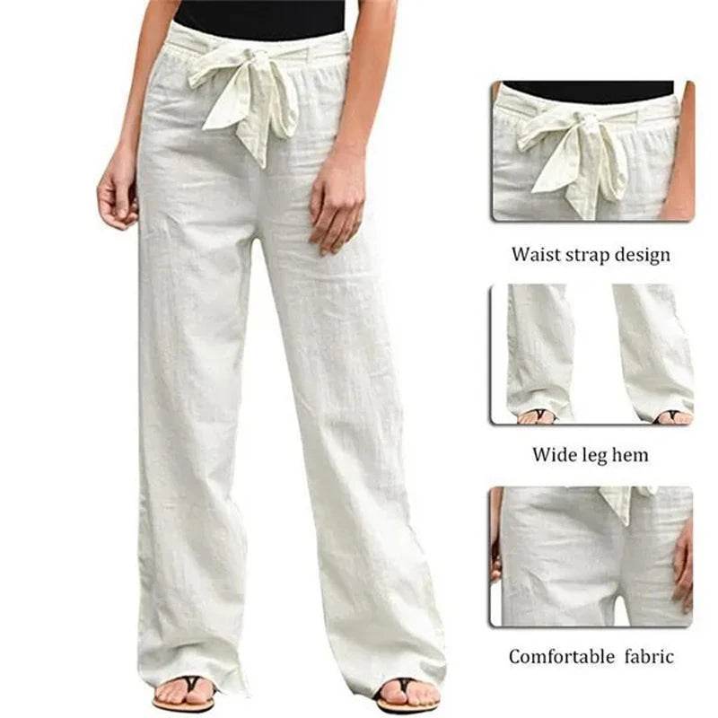 Women Cotton Linen Pants - P12 Hub Europe