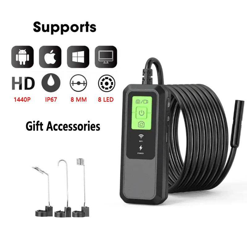 Endoscope WiFi 1200P, Dual/Single Lens, iOS/Android/PC - P12 Hub Europe